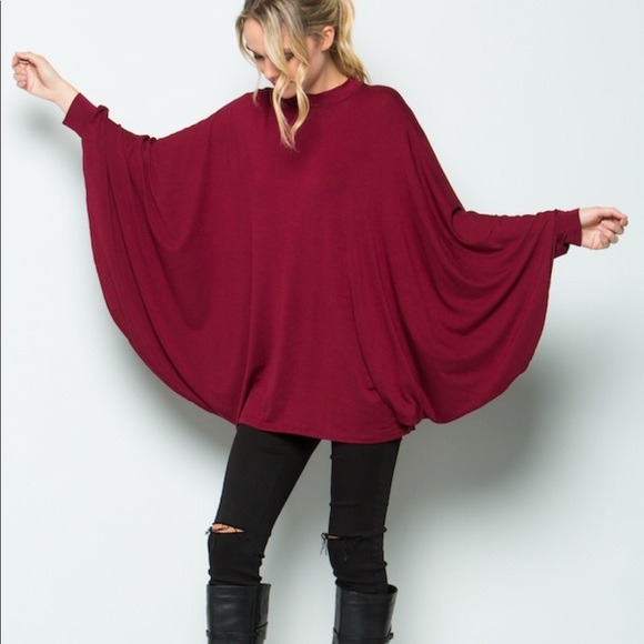 LAST‼️TEAL COLOR!! OVERSIZED Poncho tunic- top - Picture 5 of 10